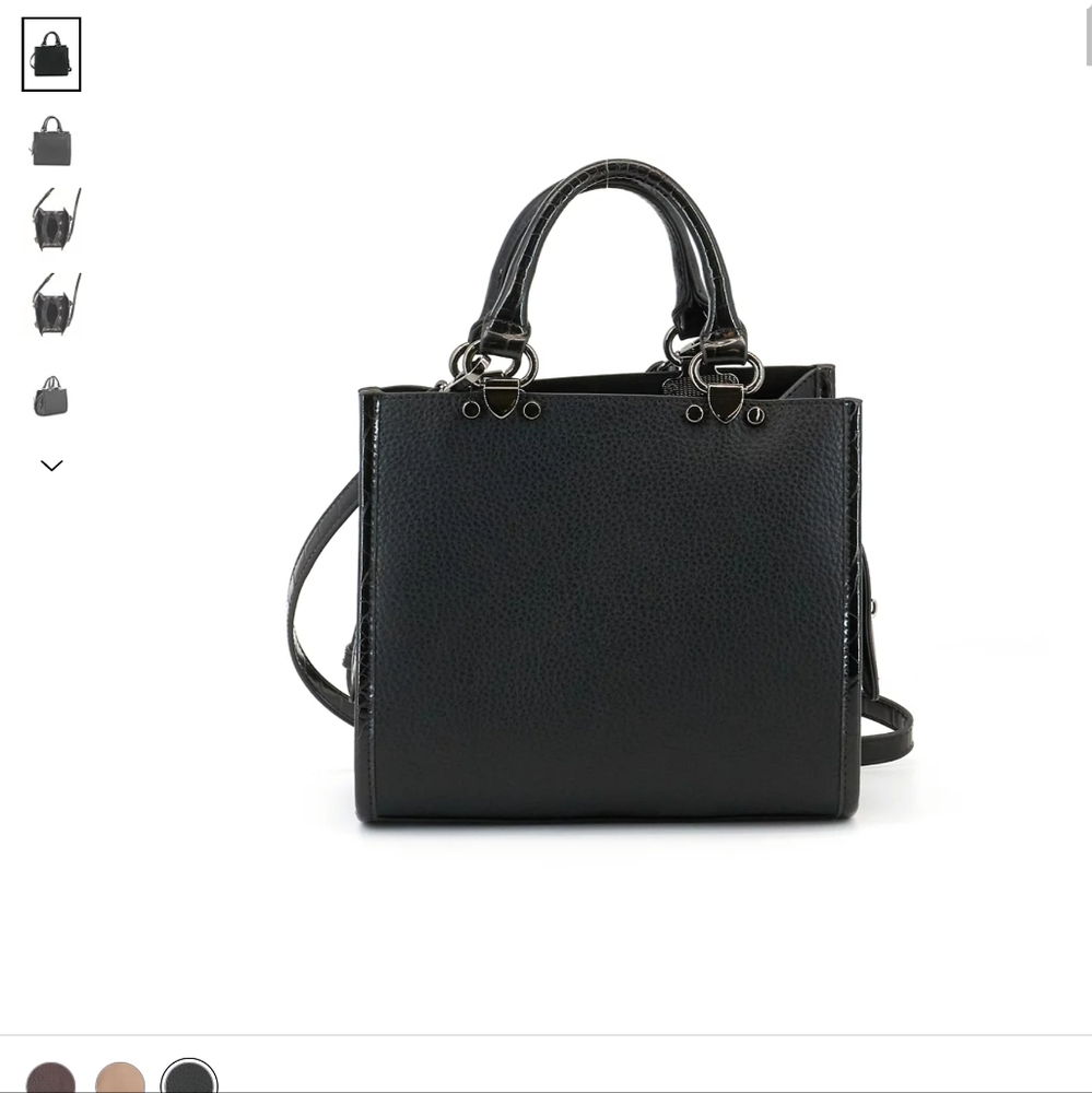 Like Dreams Black Handbag. Hudson Mini Tote. - Picture 6 of 8